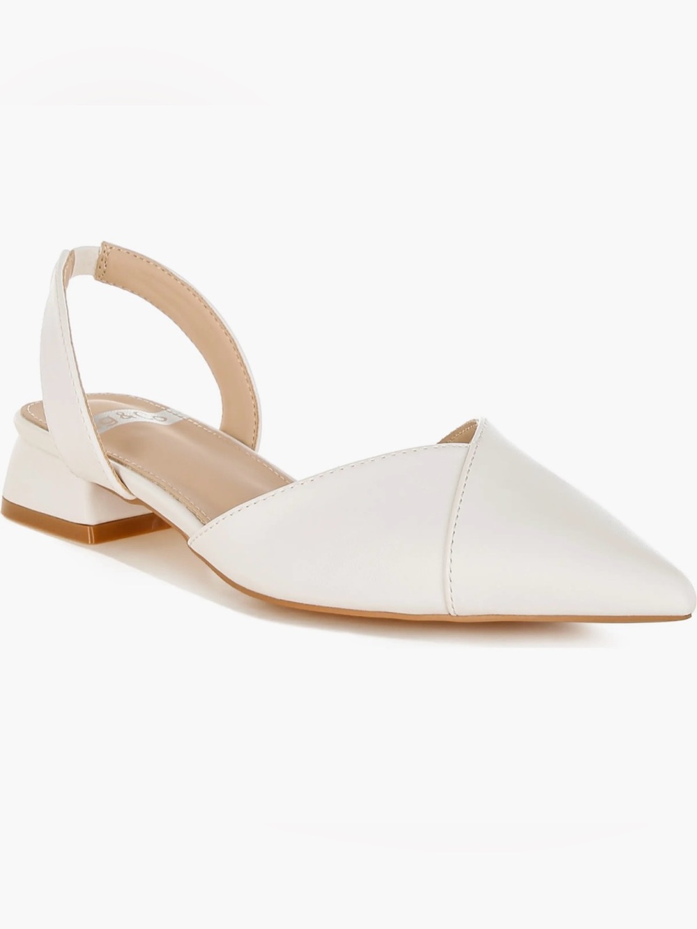 Rag & Co Tijay Slingback Flat White New Size 5